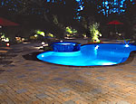 Pool with Waterfall and Patio Pavers